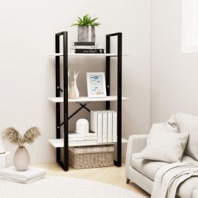 Storage Shelf White 23.6"x11.8"x41.3" Solid Wood Pine